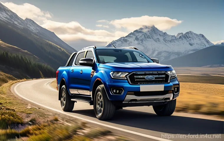 포드 레인저와 닛산 프론티어 비교 - **Prompt for Ford Ranger: Modern Versatility and Refined Adventure**
    "A sleek, modern Ford Range...