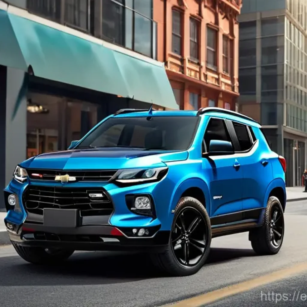 포드 에코스포츠와 쉐보레 트레일블레이저 비교 - **Prompt 1: 2024 Chevrolet Trailblazer - Modern Urban Style**
    A vibrant, eye-level exterior shot...