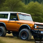 포드 브롱코와 지프 랭글러 비교 - A rugged Ford Bronco equipped with a