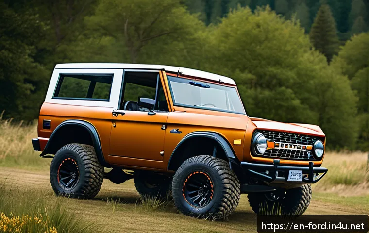 포드 브롱코와 지프 랭글러 비교 - A rugged Ford Bronco equipped with a